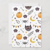 Schattige sprookjesmeisje op Halloween Kaart (Achterkant)