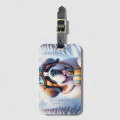 Schattige St Bernard Dog Bagagelabel (Voorkant (verticaal))