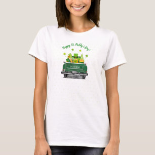 Schattige St. Patrick's Dag Kabouter Vintage Groen T-shirt