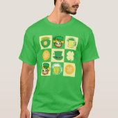 Schattige St. Patrick's Day Checkerboard Group T-s T-shirt (Voorkant)
