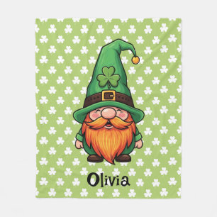 Schattige St. Patrick's Day Geluks Kabouter Gnome  Fleece Deken