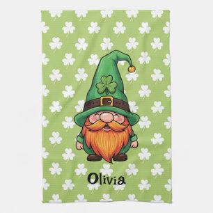 Schattige St. Patrick's Day Geluks Kabouter Gnome Theedoek