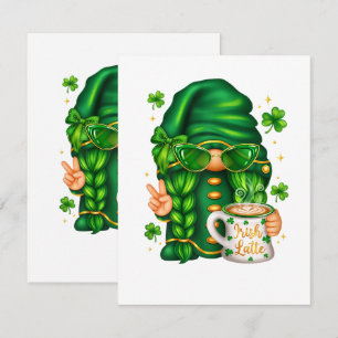 Schattige St. Patrick's Day Kabouter die Koffie Dr Bedankkaart