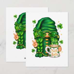 Schattige St. Patrick's Day Kabouter die Koffie Dr Feestdagenkaart