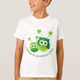 Schattige St. Patrick's Day Owl T - shirts, Gifts T-shirt