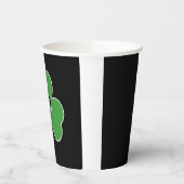 Schattige St. Patrick's Day Shamrock Design Papieren Bekers (Links)