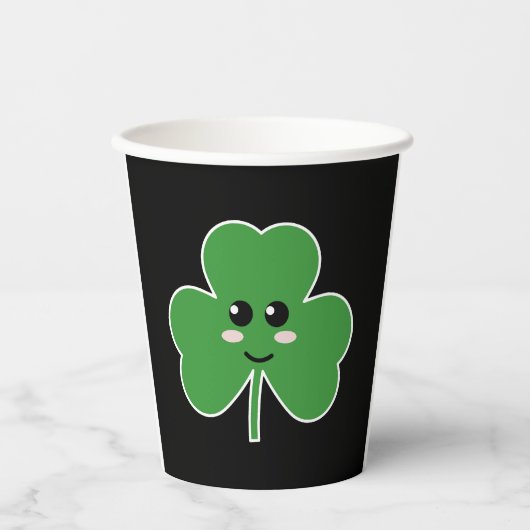Schattige St. Patrick's Day Shamrock Design Papieren Bekers (Voorkant)
