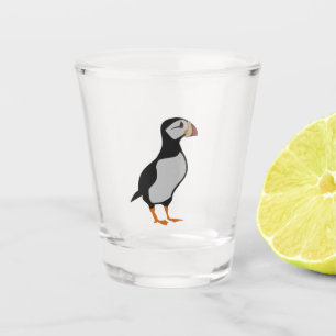Schattige staande Puffin-Cartoon voor paarden Shot Glas