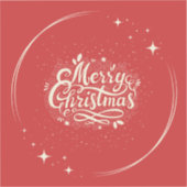 Schattige Star Merry Christmas Sticker (Voorkant)