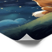 Schattige staren Pembroke Corgi Poster (Hoek)