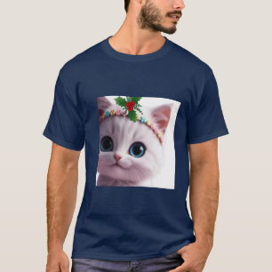 Schattige Starry-Eyed Kitten met Doughnut Delights T-shirt