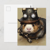 Schattige Steampunk Hampster Briefkaart (Voorkant / Achterkant)