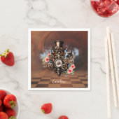 Schattige steampunk ontwerp servet (Insitu)