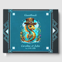 Schattige steampunk zeepaardje met een stijlvol pe