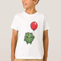 Schattige stekelige cactus met rode ballon kindere