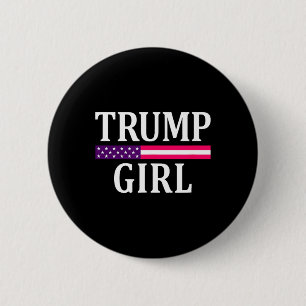 Schattige stemmen Trump Meisje Republikeinse Amer Ronde Button 5,7 Cm