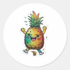 Schattige Stickers ananas voor elke occasio