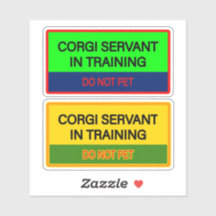 Schattige stickers voor Corgi bediende