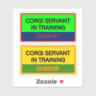 Schattige stickers voor Corgi bediende