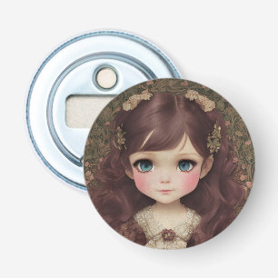 Schattige  stijl Chibi Kawaii Girl Art Button Flesopener