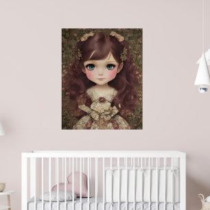 Schattige  stijl Chibi Kawaii Girl Art Poster
