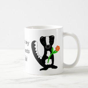 Schattige stinkdier met spreuk koffiemok