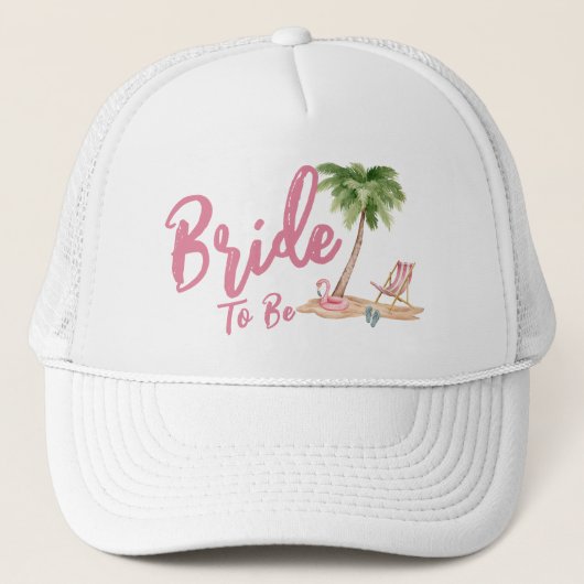 Schattige strand bachelorette bruid om te zijn trucker pet (Voorkant)