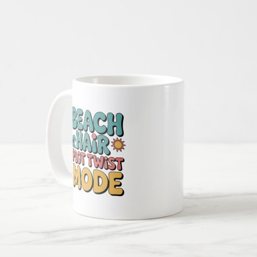 Schattige Strand Haar Plot Twist Bookish Reader Koffiemok (Voorkant links)