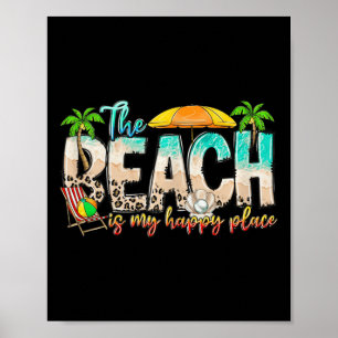 Schattige strand is mijn happy place T-shirt voor Poster