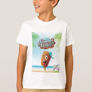 Schattige Strand Vakantie ijsje Custom Kinder zome T-shirt