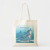 schattige stranddolfijnliefhebbers noemen Canvas t Tote Bag (Voorkant)