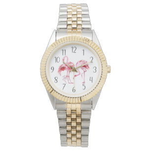 schattige strandroze vlamingvrouwen horloge