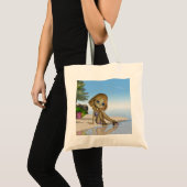 schattige strandtas, collectie met maankudde tote bag (Voorkant (product))