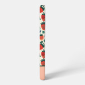 Schattige Strawberry Design met aangepaste naam Samsung Galaxy Hoesje (Linkerkant)