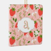 Schattige Strawberry Pattern Ornament (Rechts)