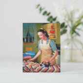 schattige strijkster briefkaart (Staand voorkant)