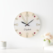 Schattige stut, Ladybugs - Gepersonaliseerd Grote Klok (Huis)