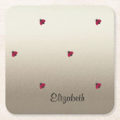 Schattige stut, luibugs, lumier-persoonlijk vierkante kartonnen onderzetter (Voorkant)