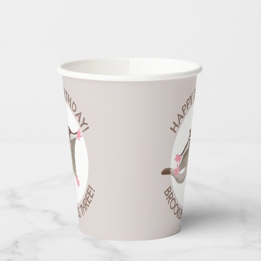 Schattige Sugar Glider Gepersonaliseerde cartoon V Papieren Bekers (Links)