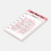 Schattige Sugar Skull Wekelijks Maaltijd Menu Post-it® Notes (Schuin)