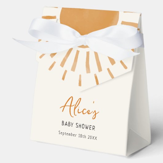 Schattige Sunshine Boho Baby shower Bedankdoosjes (Voorkant)