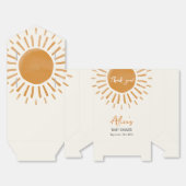 Schattige Sunshine Boho Baby shower Bedankdoosjes (Ongevouwen)