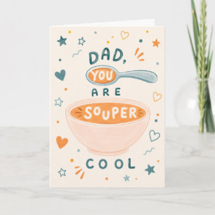 Schattige Super Coole Vader Verjaardagskaart Kaart
