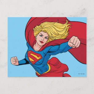 Schattige Supergirl Stance Briefkaart
