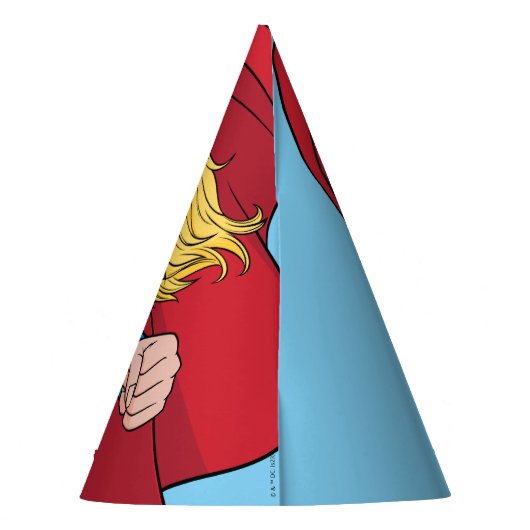 Schattige Supergirl Stance Feesthoedjes (Achterkant)