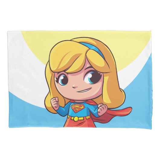 Schattige Supergirl Stance Kussensloop (Voorkant)