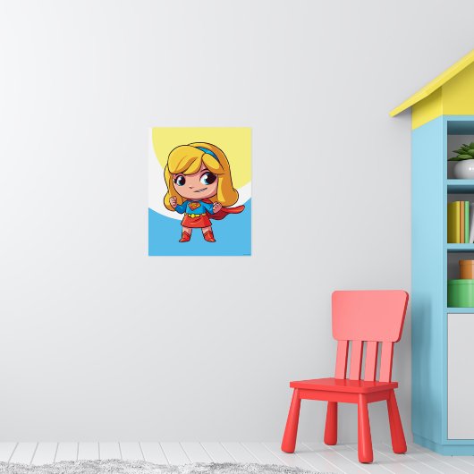 Schattige Supergirl Stance Poster (Kinderkamer 1)