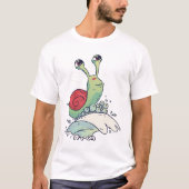 Schattige surfslak t-shirt (Voorkant)
