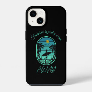 Schattige surftelefoonhoesje iPhone 14 hoesje