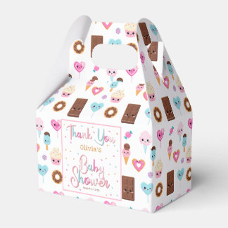Schattige Sweet & Treats Baby shower Dank u Bedankdoosjes